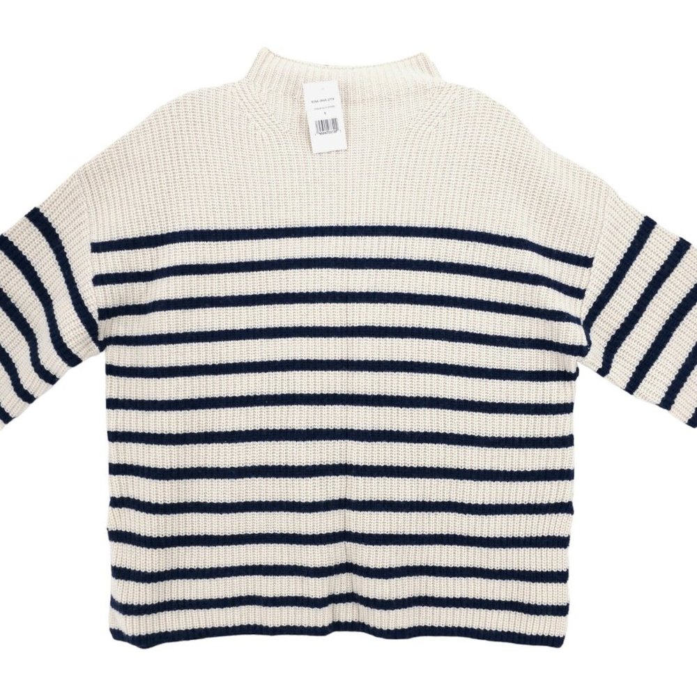 Nwt Rails Claudia Sweater Cream Navy Blue Stripe … - image 3